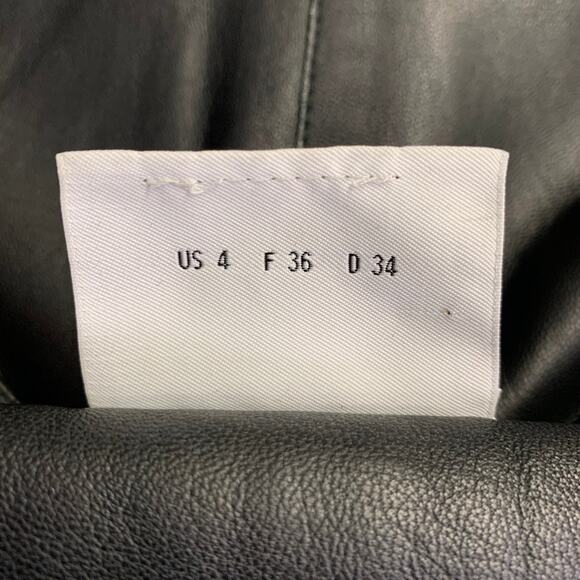 AKRIS Size 4 Black Wool Lambskin Leather Snaps Jacket - Picture 8 of 11